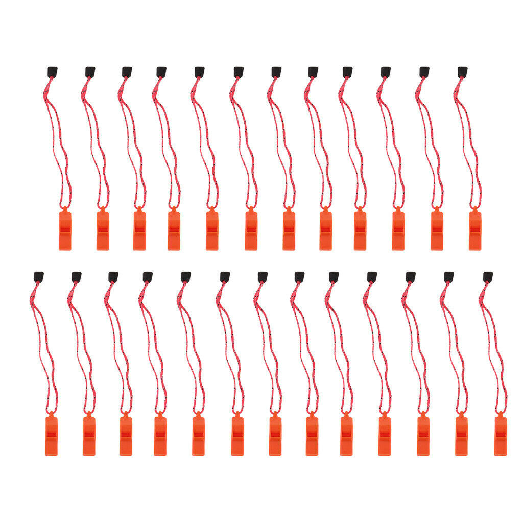 25Pcs Outdoor Whistle for Safety Hunting Survival Signaling Dog Training