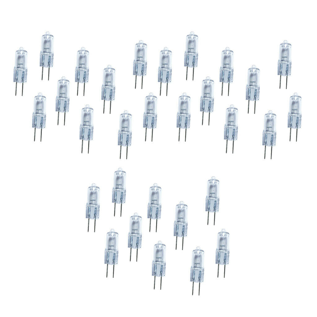 Pack Of 30, Ultra Halogen Bi-Pin 6V 5W 5 watt Replacement Bulb Warm White G4