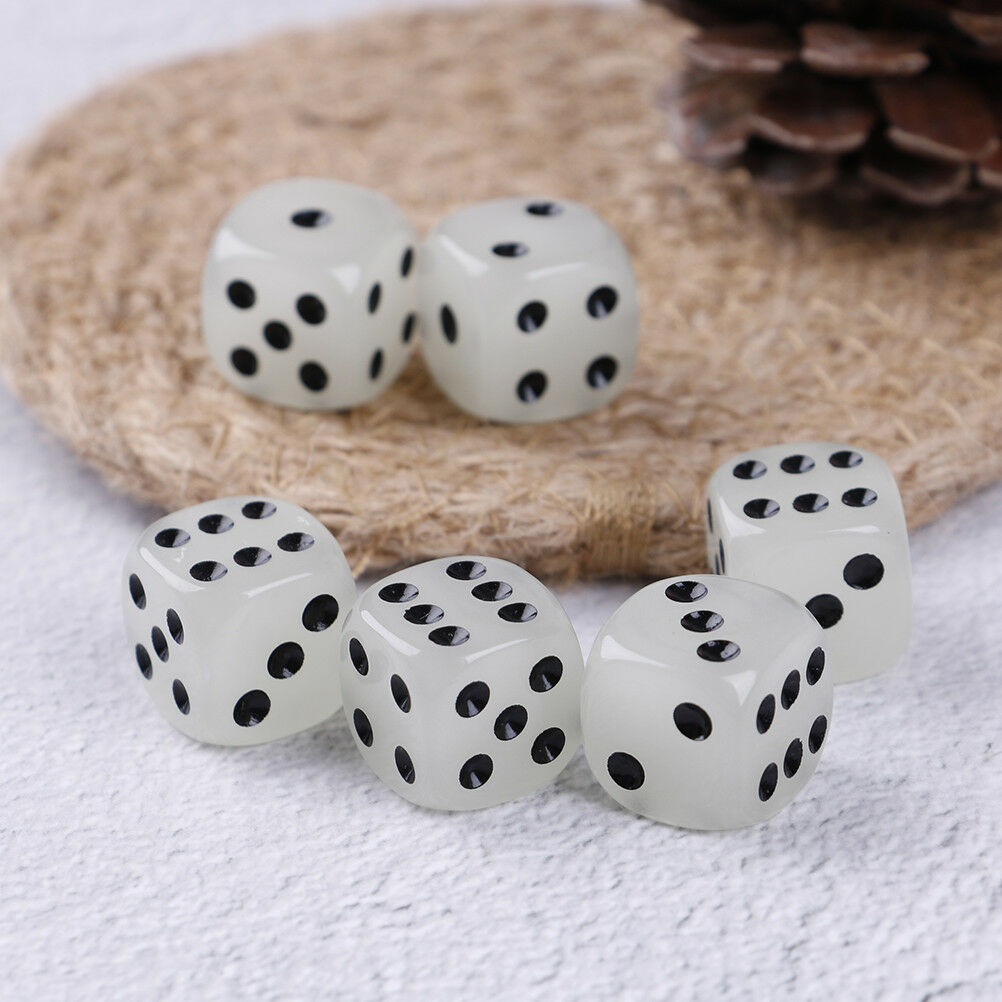 6Pcs 16Mm Luminous Dice Rounded Corner Drinking Glowing DiceEntertainmentDice Xz