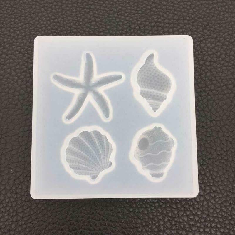 DIY Crafts Mould Crystal UV Epoxy Shell Starfish Mold Handmade Pendant Silicone