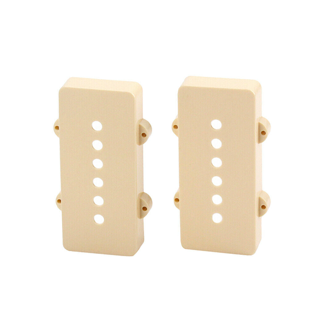 Pack of 2 Soapbar Electric Guitar Single Coil Pickup Covers Lids 52mm(Beige)