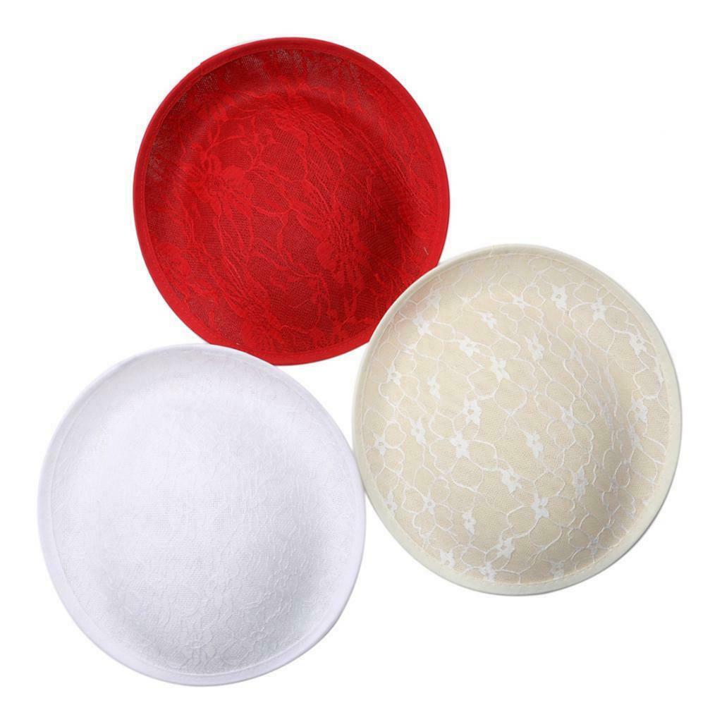 3 Pieces Womens Round Lace Hat Fascinator Hat Base DIY Hat Making Material