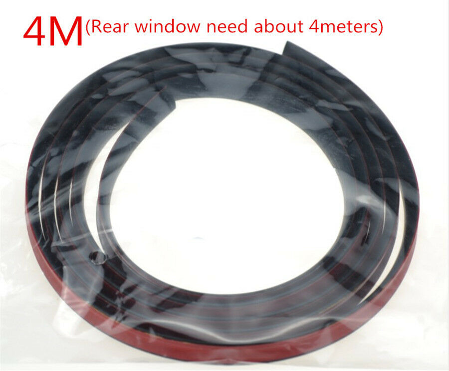 4M Black Sealed Strips Trim Moulding For Car SUV Window Glass Seal Weatherstrip