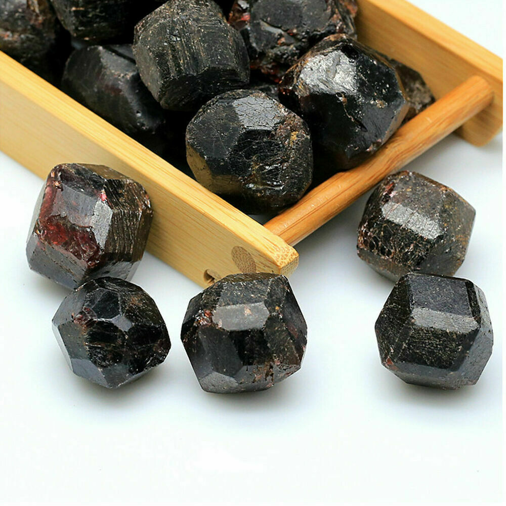 Natural Quartz Crystal Raw Rough Red Garnet Stone Specimens Reiki Healing Rock