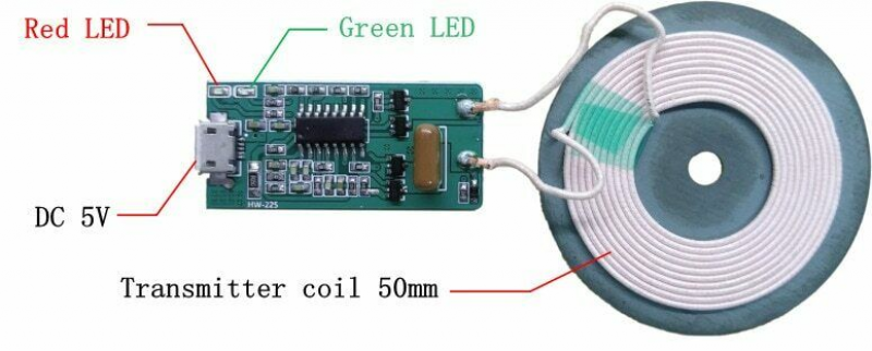 5V Micro Usb Wireless Power Charging Module 5W-1A Fast Diy Charger