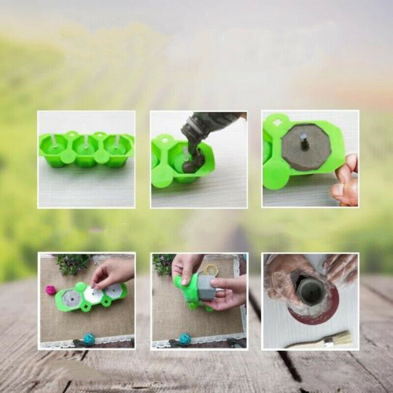 Geometric Polygonal Concrete Silicone Flowerpot Mold DIY Clay Craft Bottl.l8