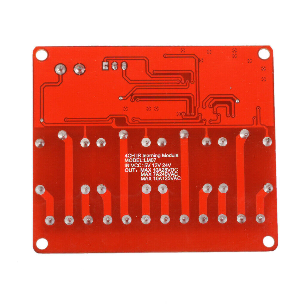 12V 4CH Channel IR Infrared Wireless Remote Control Learning Relay Module with