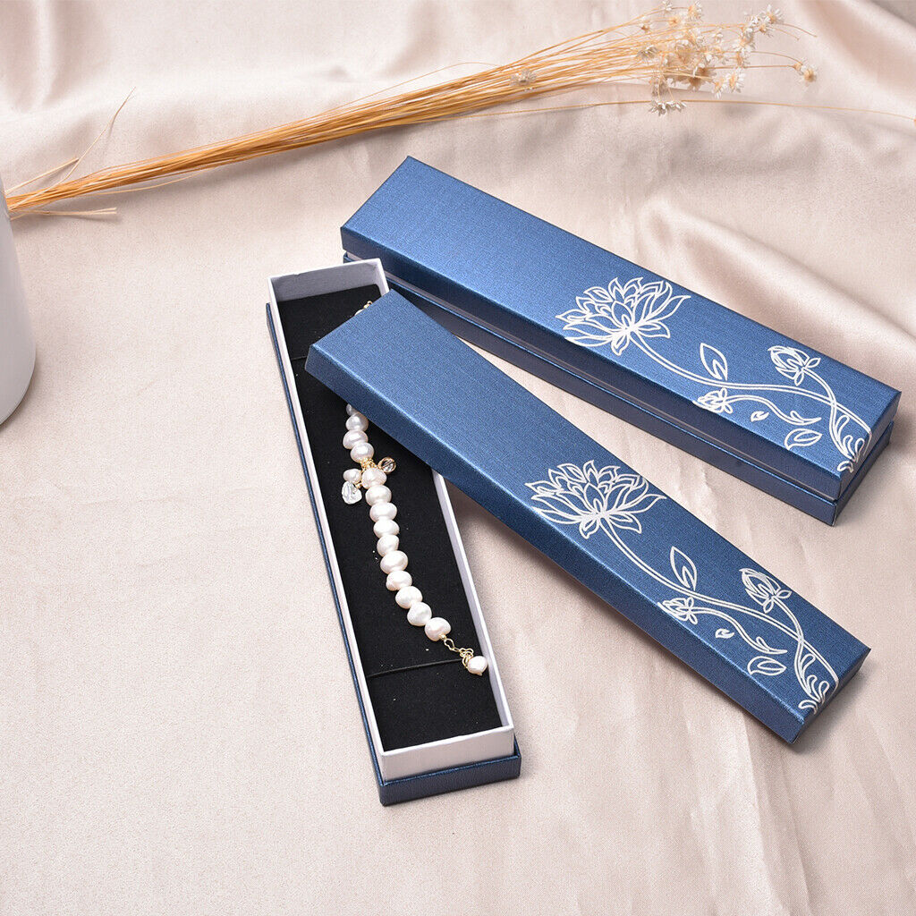 Paper Jewelry Gifts Boxes For Jewelry, Watches, Necklace, Bracelet Blue