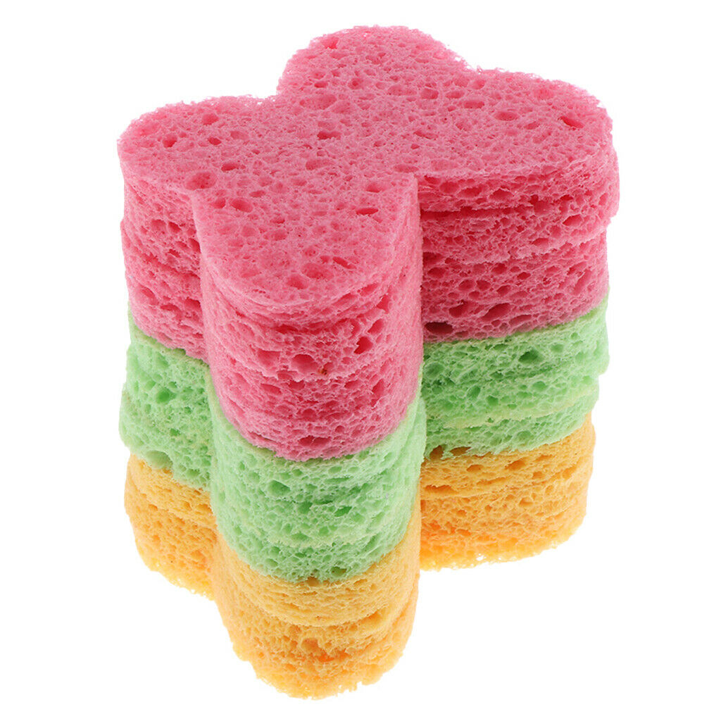 10pcs Facial Exfoliating Sponge Gentle Face Deep Cleansing Cotton Puffs Set