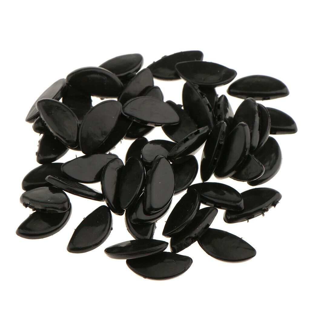 Lot of 50 Pairs Black Clear Push In 100% Soft Silicon Nose Pads Eye Glasses