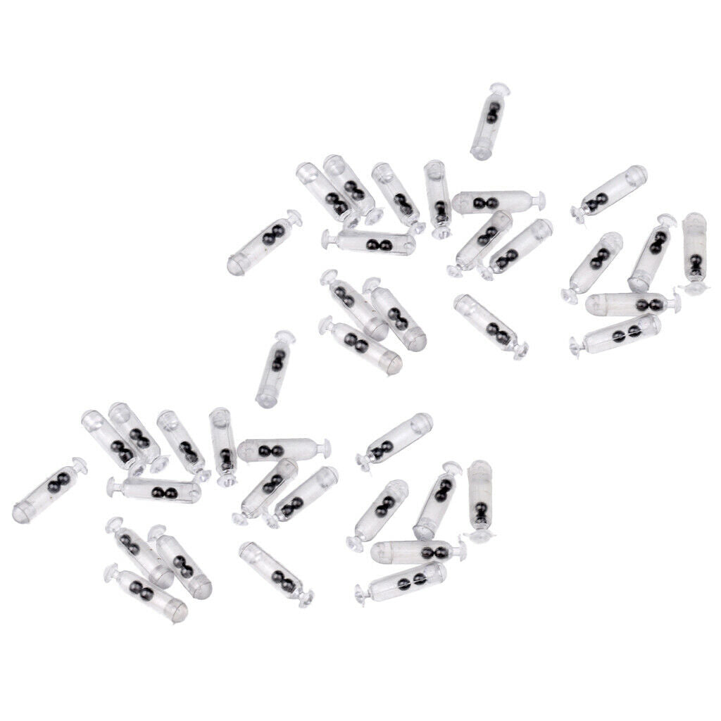 40x White Fishing Rattles Fishing Lure Metal Ball