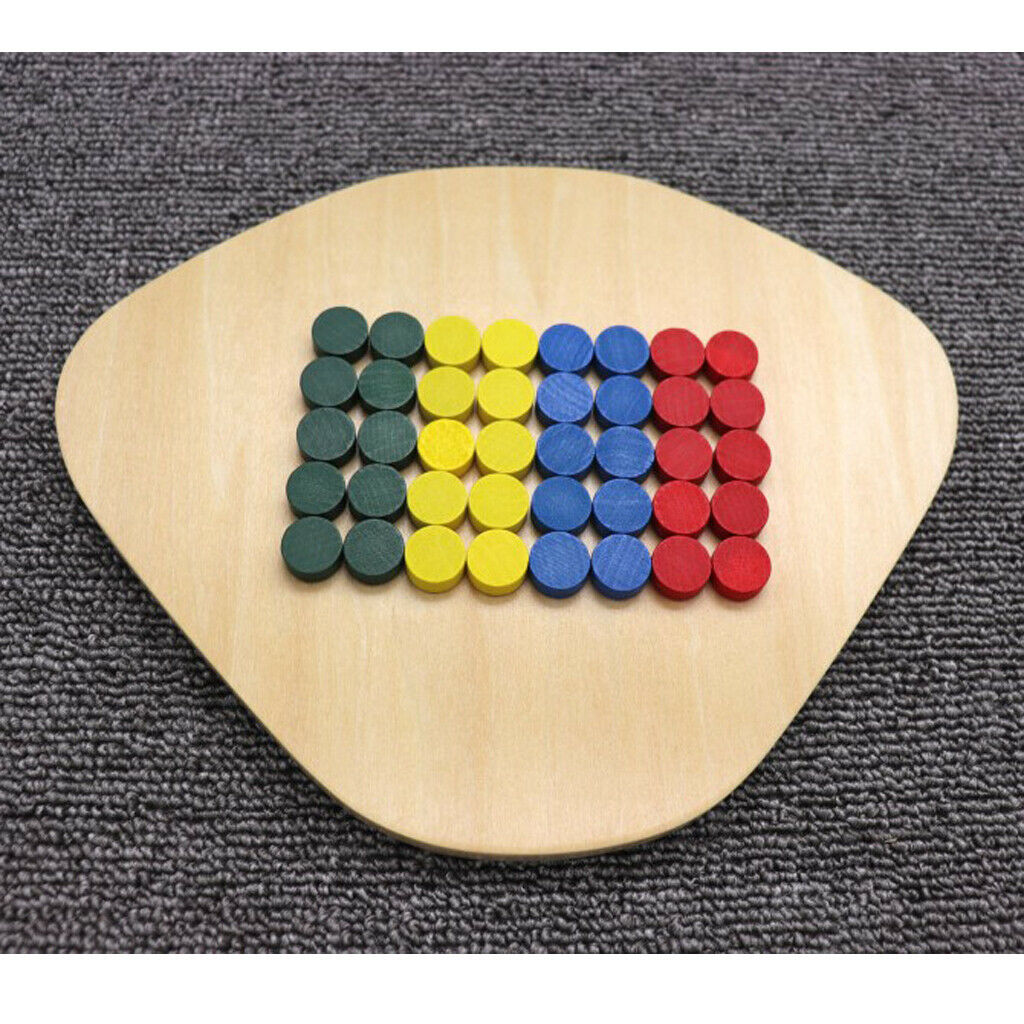 Kids Wooden Baby Learn Color Matching Educational Toys Puzzle Montessori
