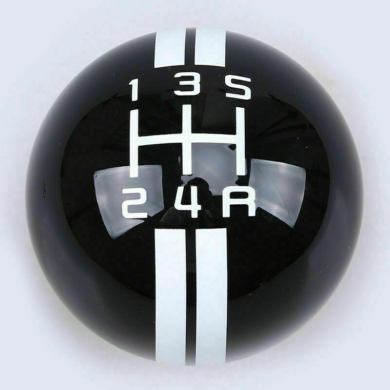 5Speed Round Manual Shift Knob Shifter Lever Black For Ford Mustang Shelby GT500