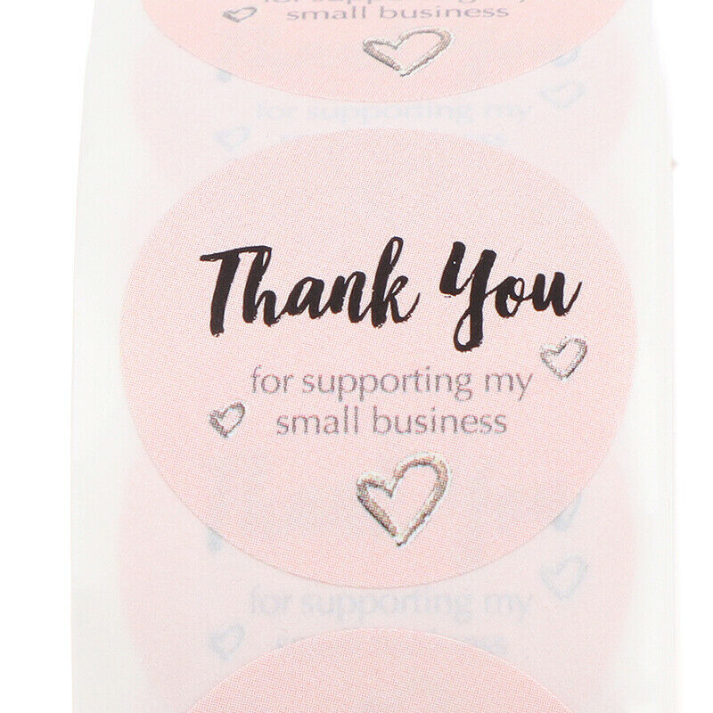 Round Thank You For Supporting My Small Business Hand Made Labels Stickers G SJ