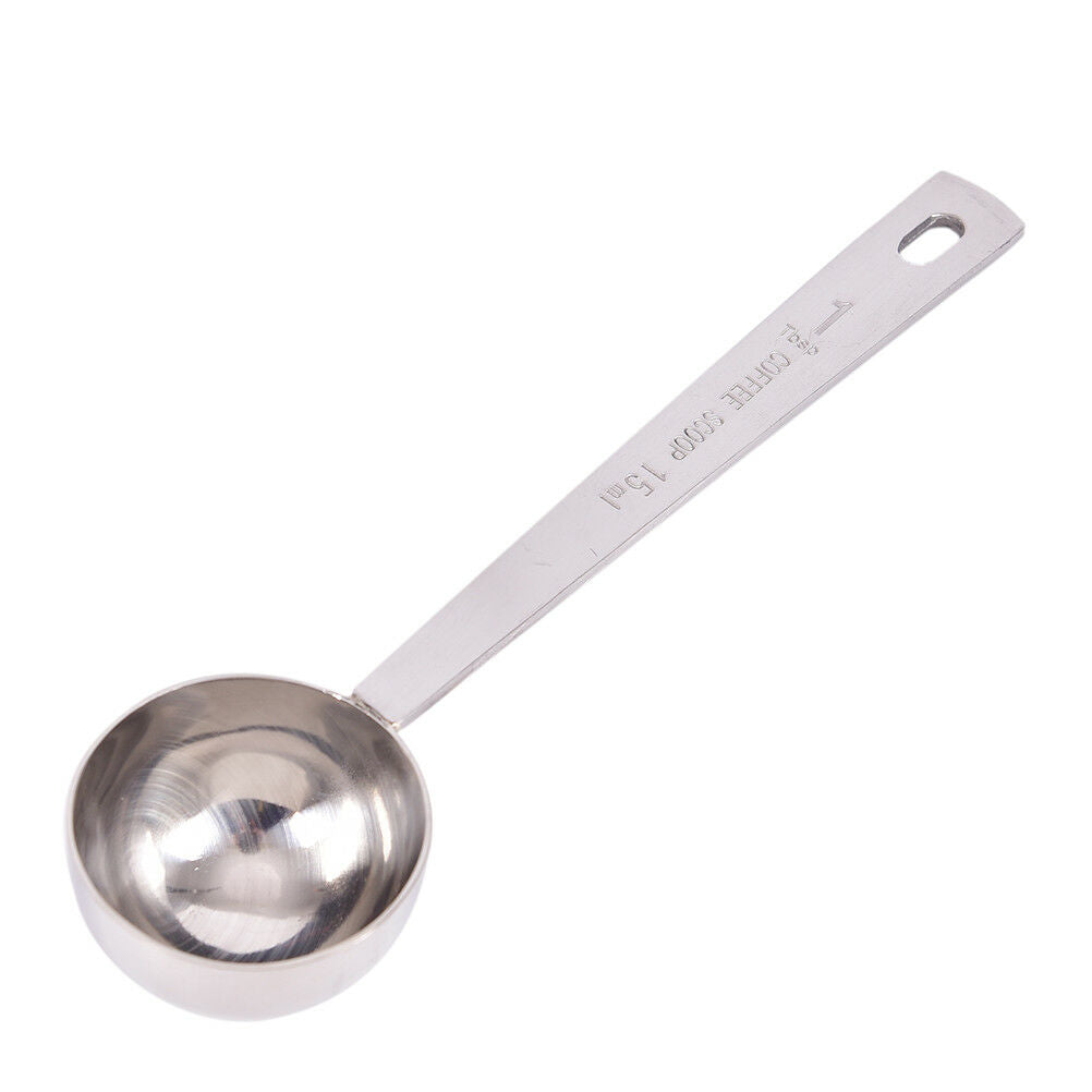 Coffee Measure Spoon Tablespoon Stainless Steel Scoop Coffee Tea Baking Su.l8