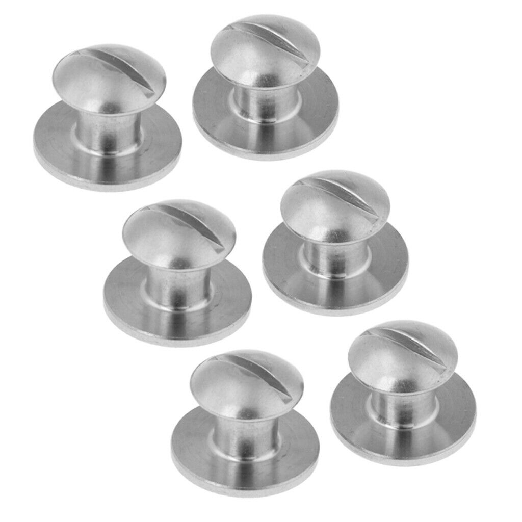 6 Pieces M7x10 Diving Back Plate Book Screw Dive Bolts Wing Accessories