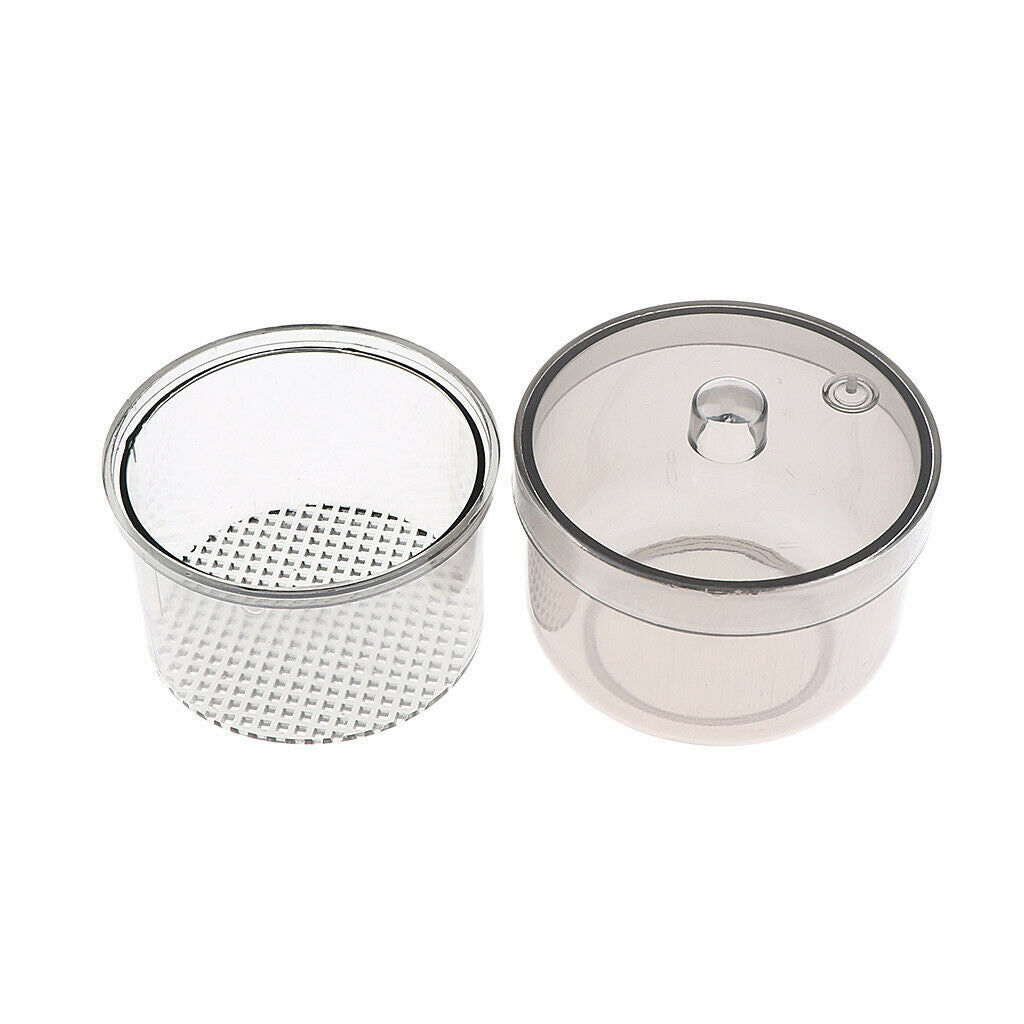 Nail Art Tools Sterilizer Box, Round Tray Case with Lid, for Manicure Tool