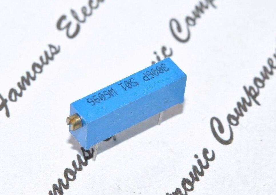 4pcs-BOURNS 500R (500 ohm) 3006P Multiturn 15 Turns Potentiometer/Trimmer