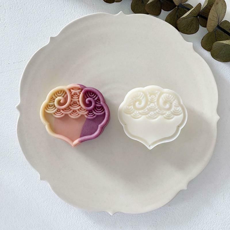 75g Hand-Pressure Moon Cake Mould Xiangyun Pattern Cake Moon Stamp Pastry Tool