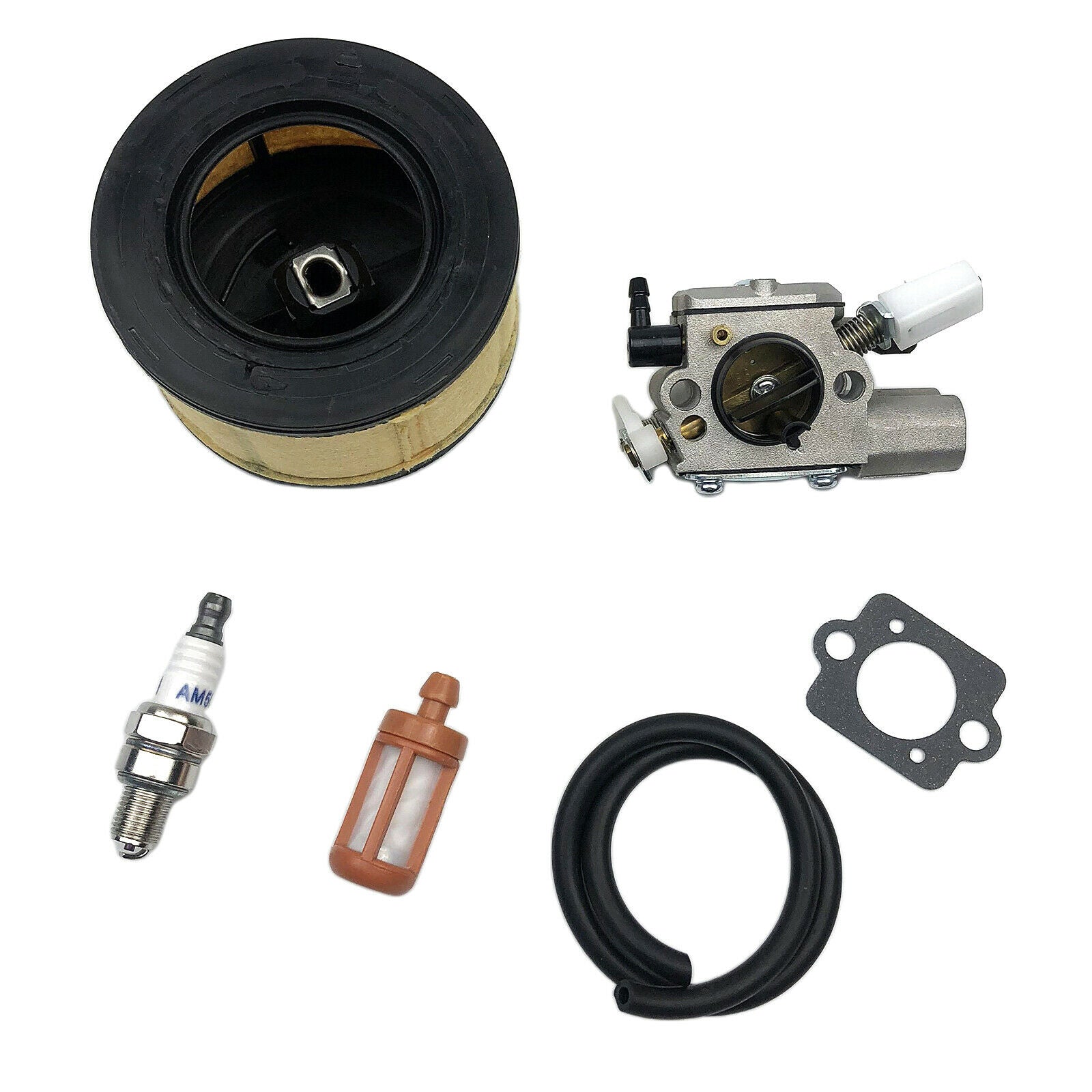 Carburetor Carb Kit for Stihl MS251 MS251C Chainsaw with Air  Line and Spark
