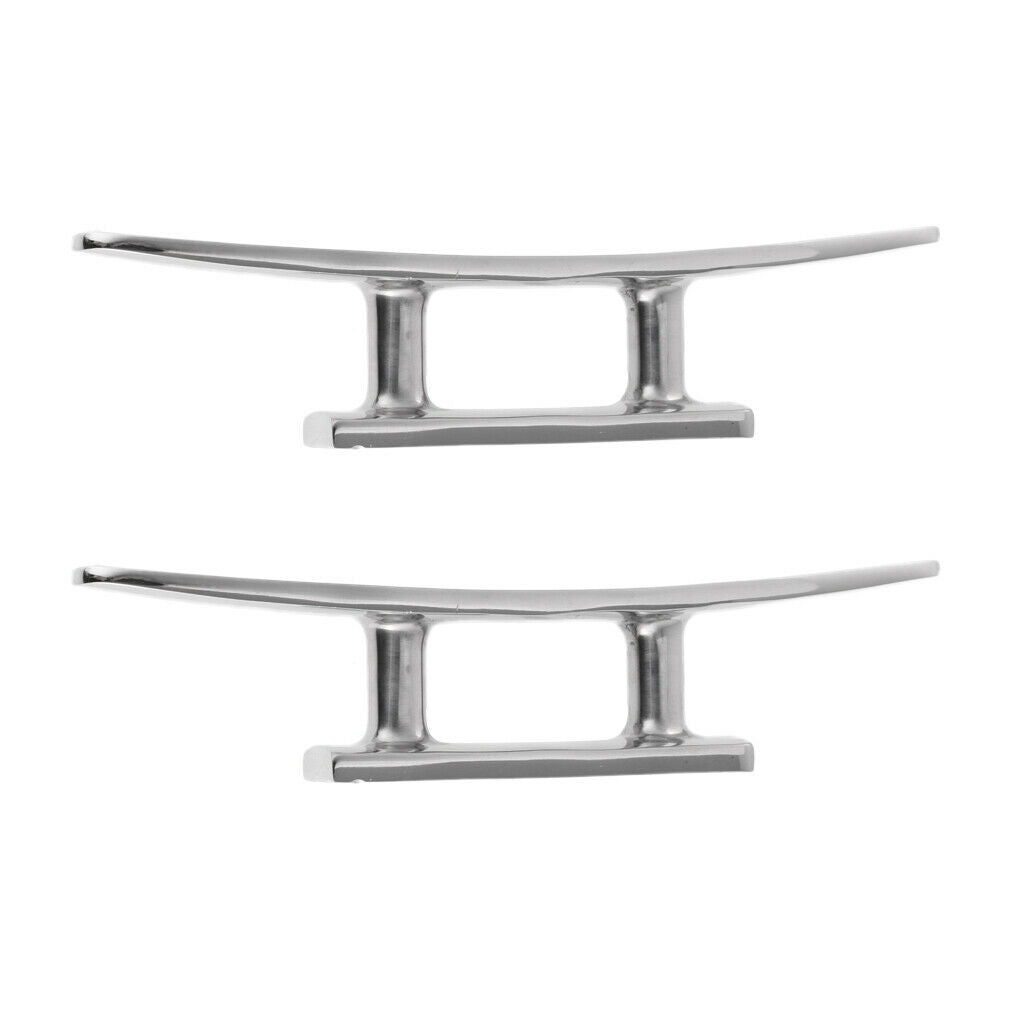 2pcs 5 inch Boat Open Base Cleats Marine Dock Desk Line Flat Rope Cleat