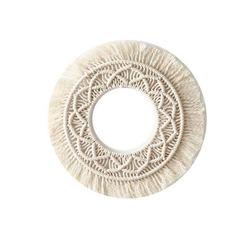 Boho Wall Mirror e Tapestry Handmade Woven Macrame Backdrop Wall e Tapestry B8M6