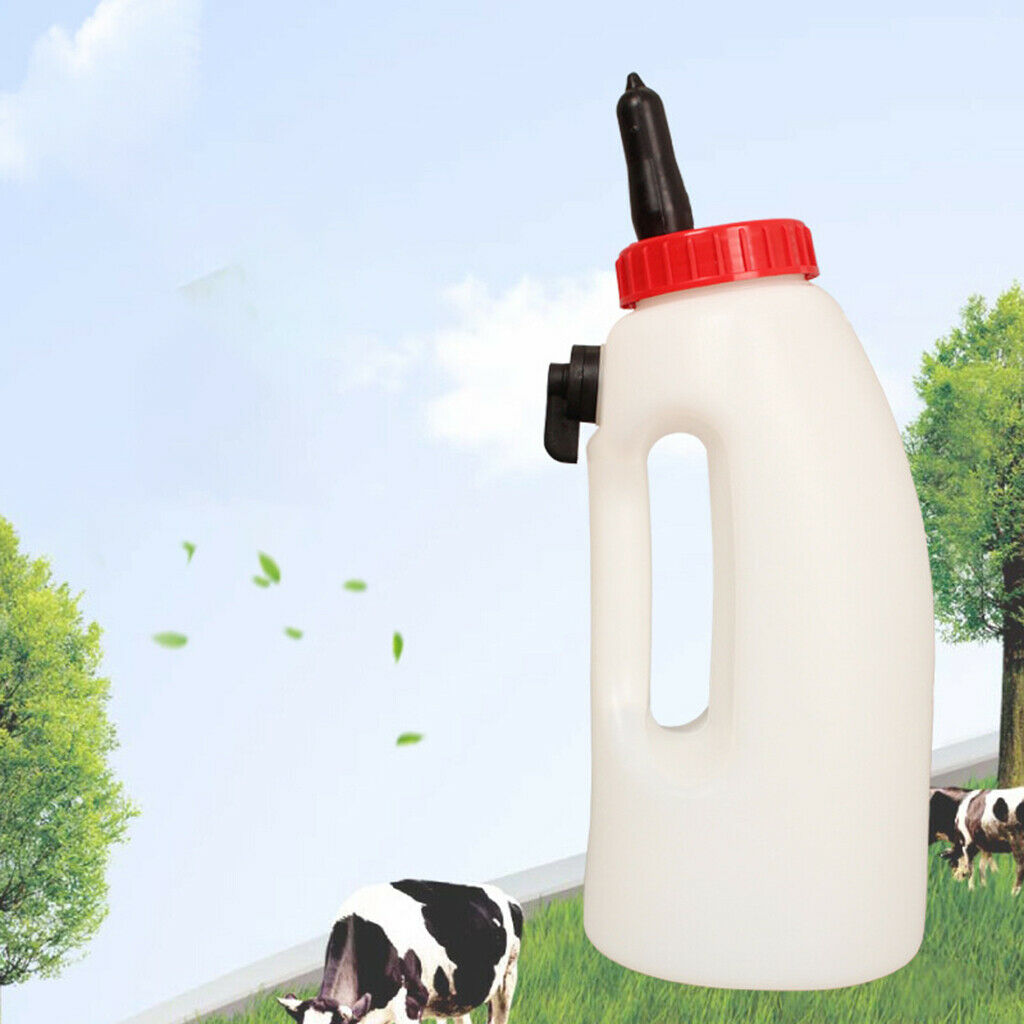 Livestock Calf Milk Feeding Bottle Adjustable Flow with Handle Feeding Tools