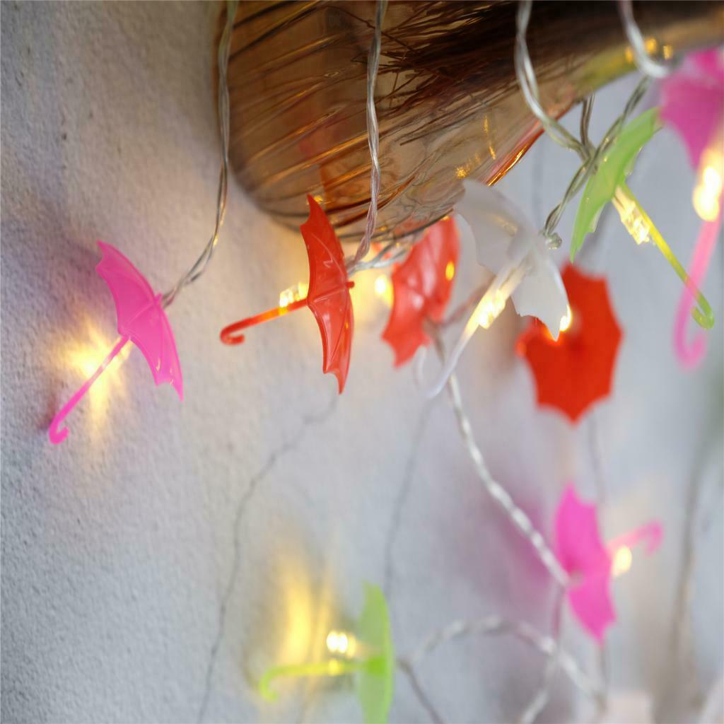 2m Warm White Fairy String Light Battery Operated Indoor Outdoor Umbrella