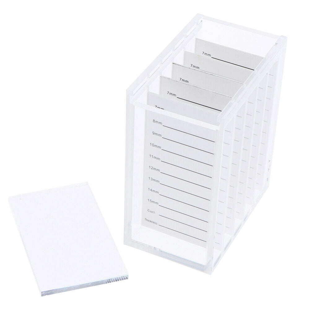 3 Pieces Acrylic 5 Layers False Eyelash Storage Box, Transparent Makeup Display