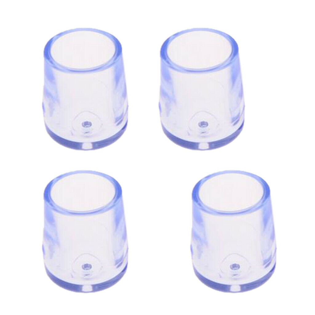 8Pcs Transparent Round Chair Leg Caps Anti Scratch Furniture Felt Pads for Table