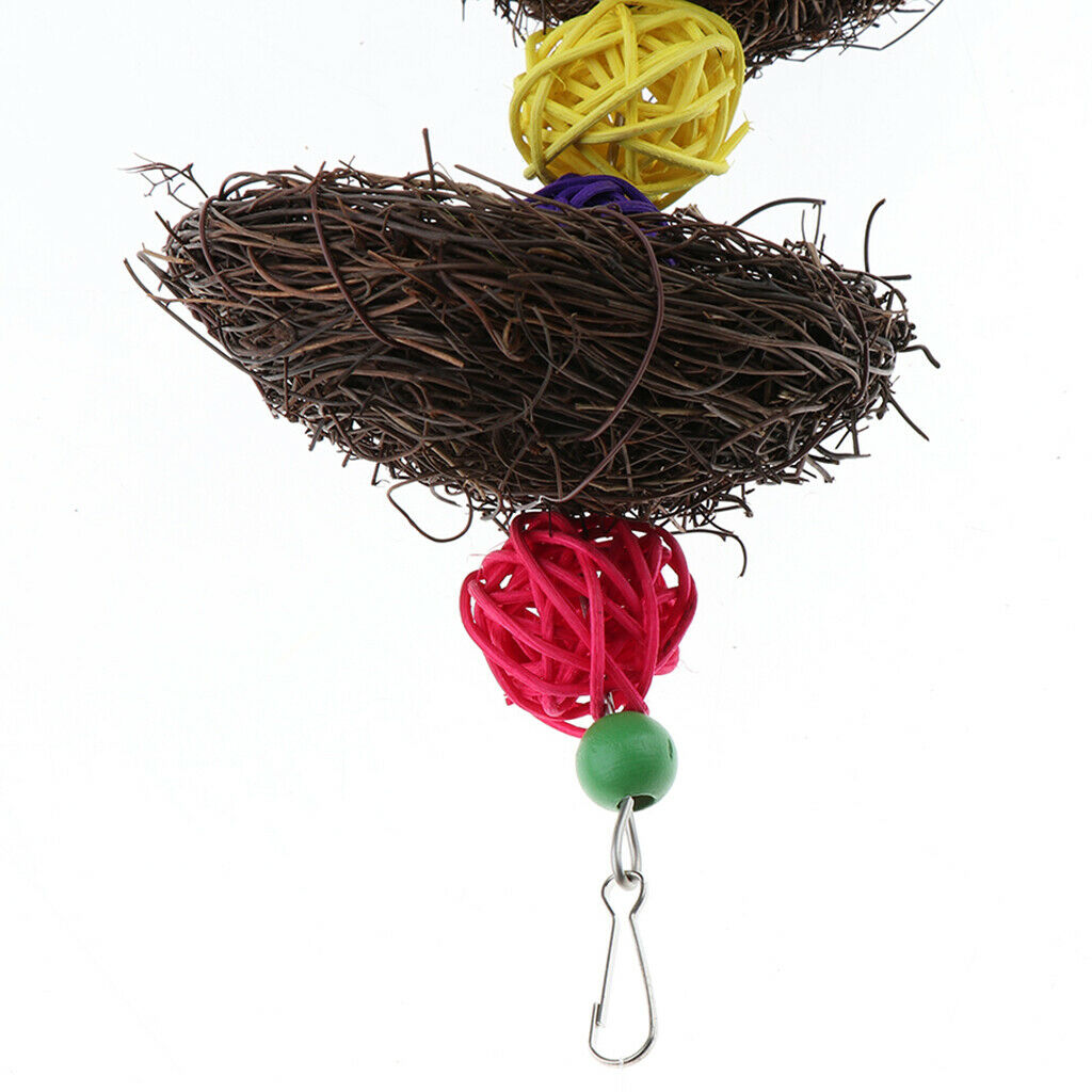 Wooden Cage Perch Parrot Training Nest Swing Toys Bird Cage Accessories
