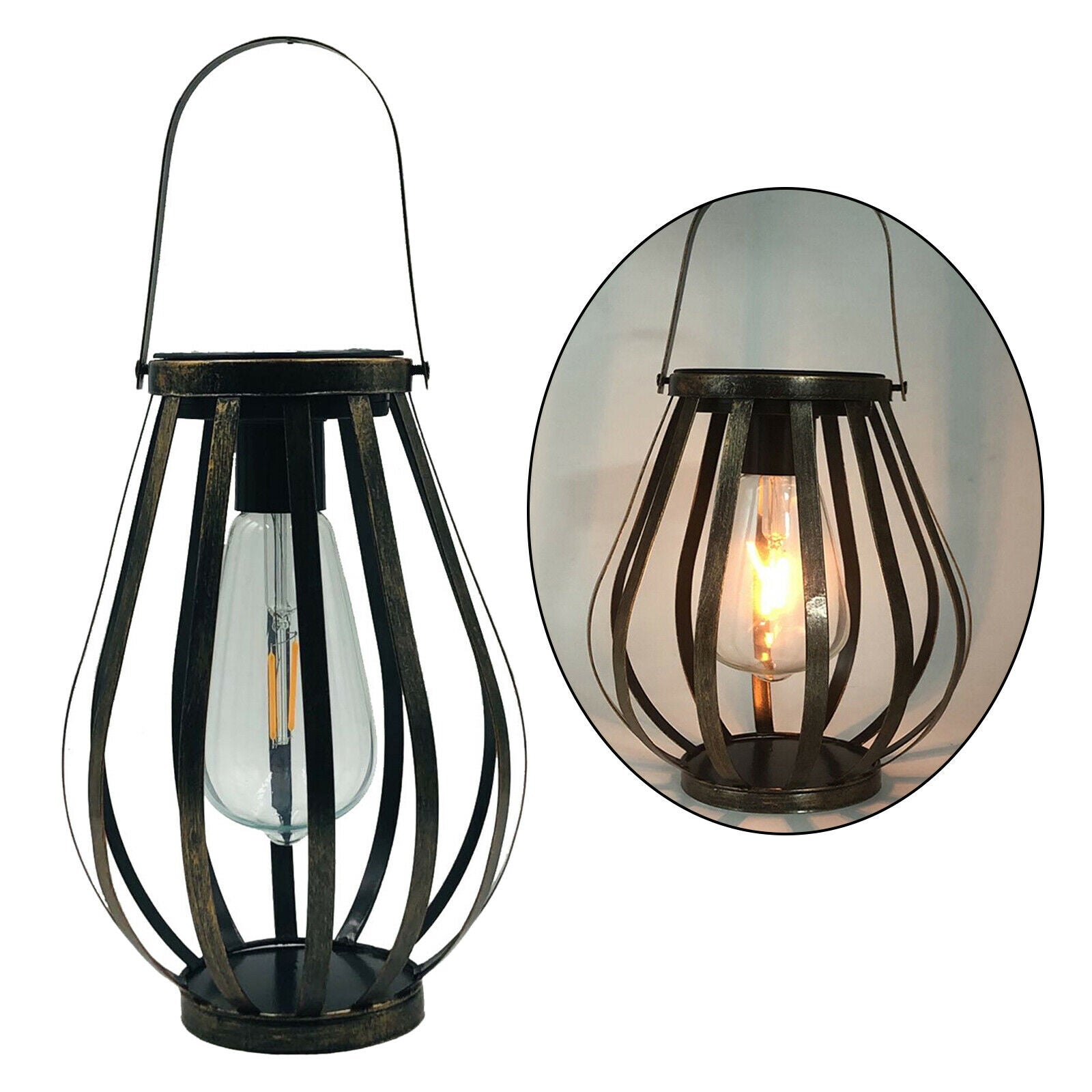 Hanging Solar Tungsten Lamp Metal Suitable for Garden Porch Landscape Decor