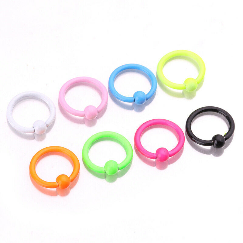 8Pcs Closer Ring Nose Lip Ring Ear Helix Cartilage Piercing Jewel.l8