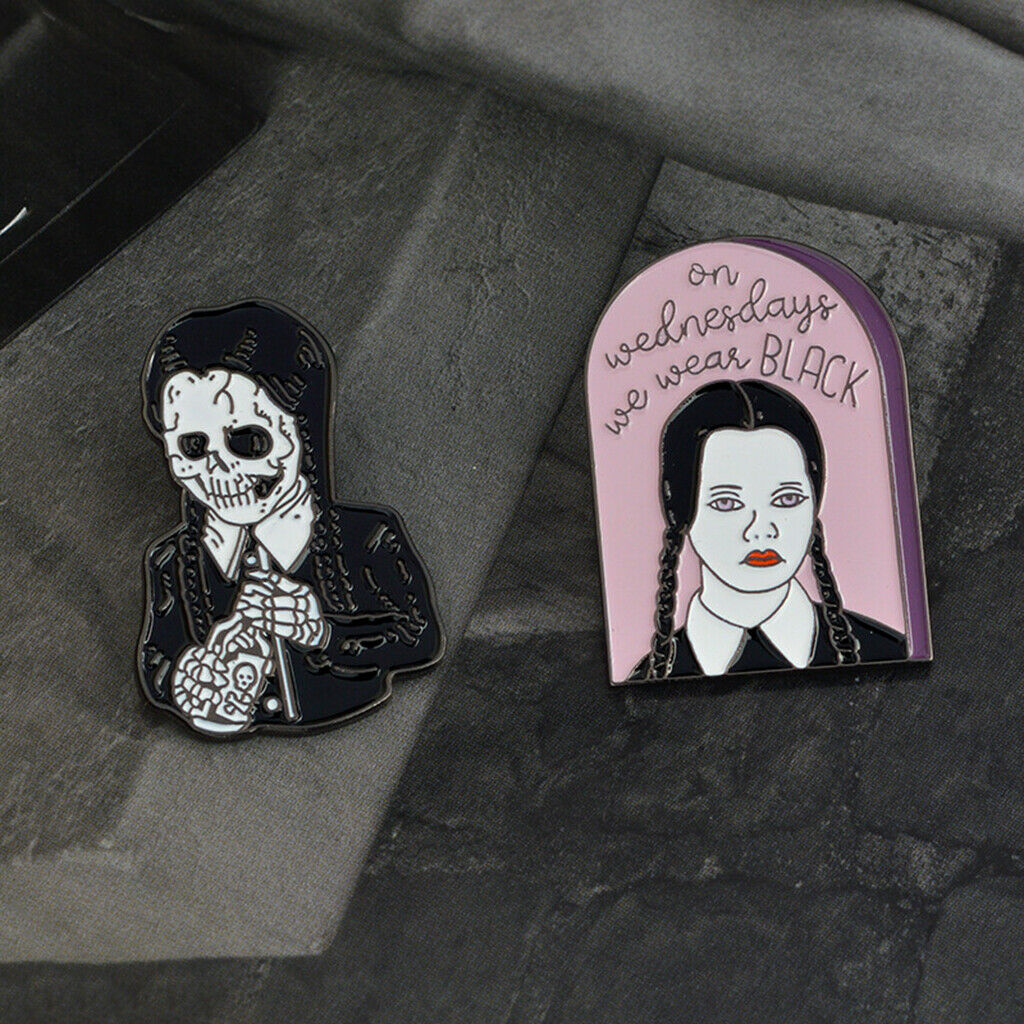2pcs Women Girls Enamel Lapel Pins Set Badge Pin for Girls Jacket Backpacks