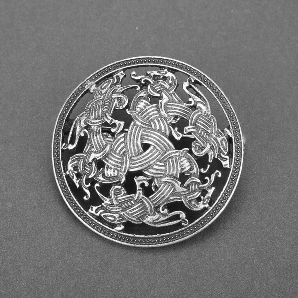 4Pcs Viking Brooch Pin Retro Sweater Cloak Badge Nordic Jewelry Holder