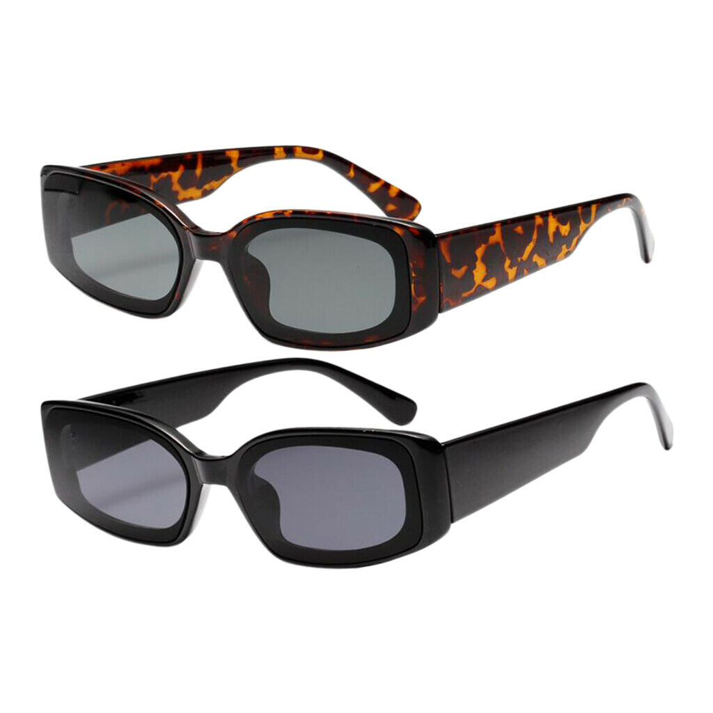 Set of 2 Retro Candy Color Sunglasses Eyewear Women for Outdoor Travel