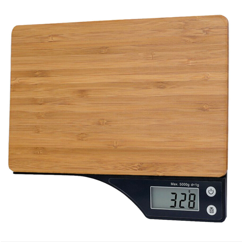 Digital Food Scale,Natural Bamboo Platform,11lbs Capacity for Kitchen Scale