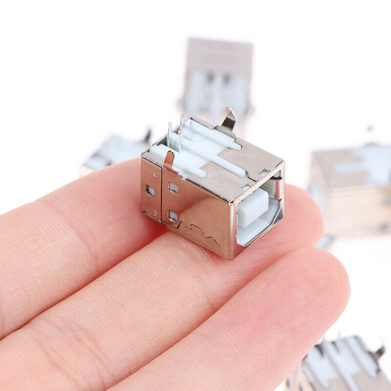 10Pcs/Lot USB B Type Female Spile Connect 90 Degrees For Printer Data InterfaI7