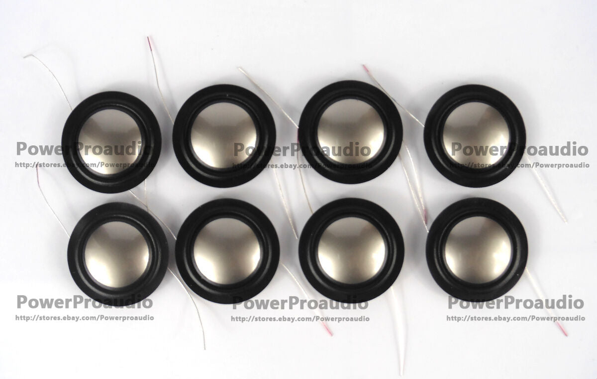 8pcs Aftermarket 25.4 mm TITAN tweeter diaphragm voice coil 1 inch Titanium+Silk