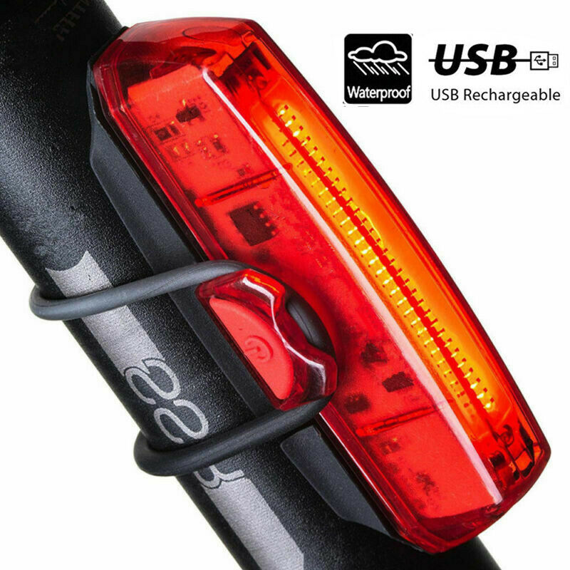 LED Bicycle Bike Tail Light Brake Rear Lamp Red USB Rechargeable Waterproof New