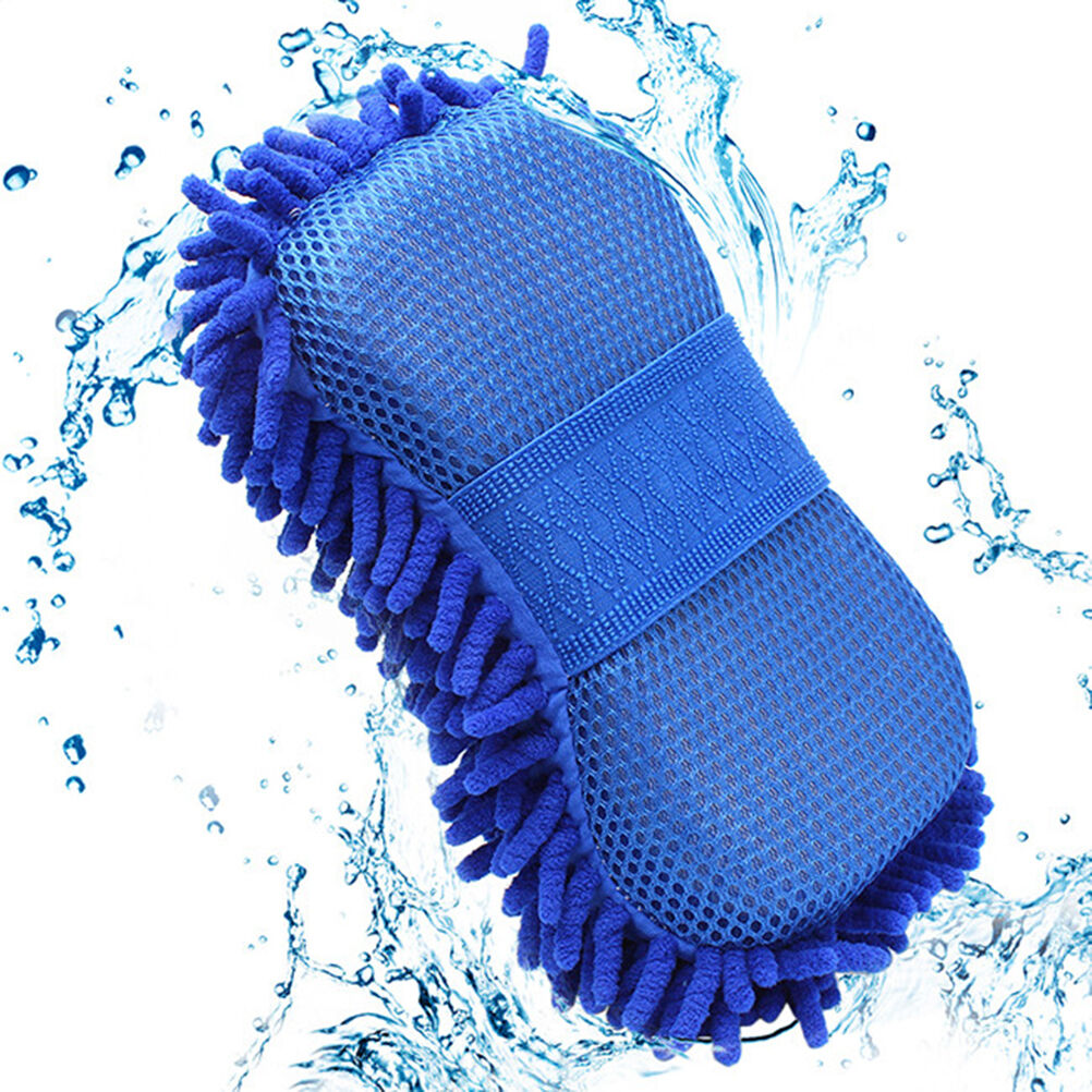 Microfiber Chenille Car Vehicle Care Washing Brush Sponge Pad Cleaning Too.l8