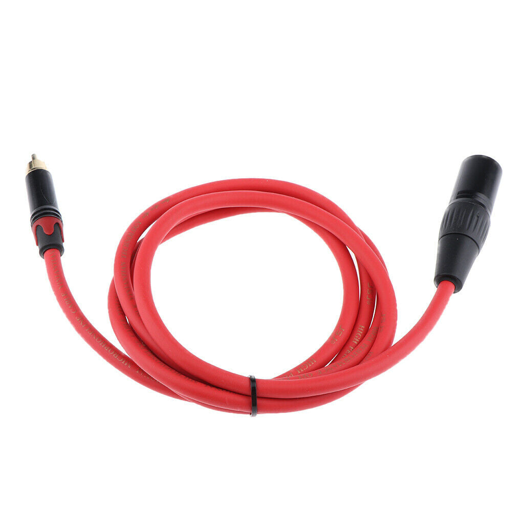 1.5meters RCA Male Mono Mini   To 3 Pin XLR Male Mixer Cable  5ft