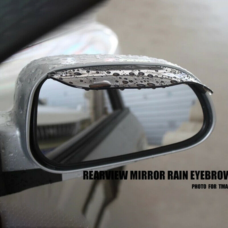 2xCar Rear View Mirror Mirror Rain visor Rain Eyebrow Universal Auto Acce^ENCHA