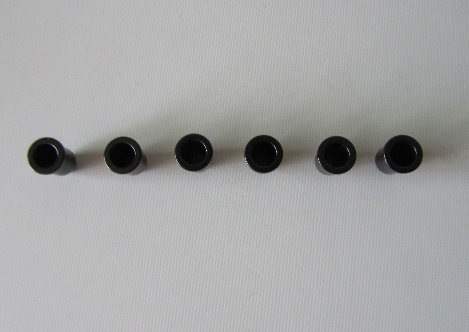 6x Black Guitar String Through Body Ferrule 1/4" String Ferrules for Telecaster