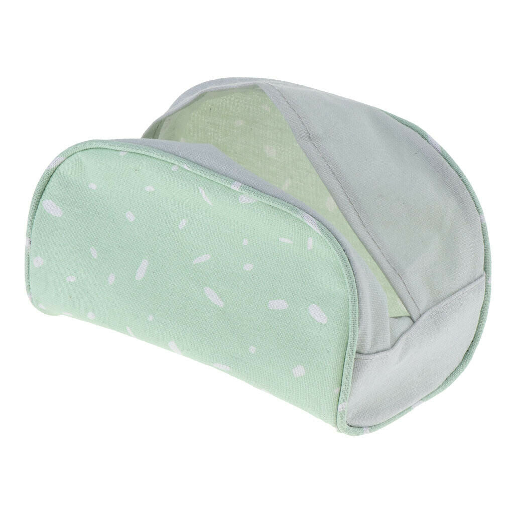 Travel Canvas Tissue Box Napkins Storage Holder for Home Car Light Green
