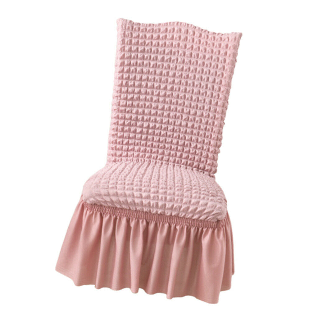Pack Polyester Removable Banquet Chair Slipcovers Dining Chair Covers Pink