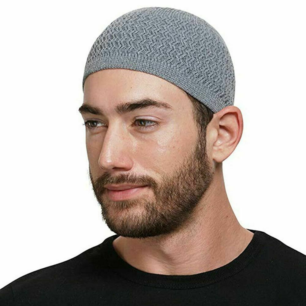 Knitted hat Kippah Men Prayer Female Mosque Hats Muslim Cap Islamic Beanies Cap