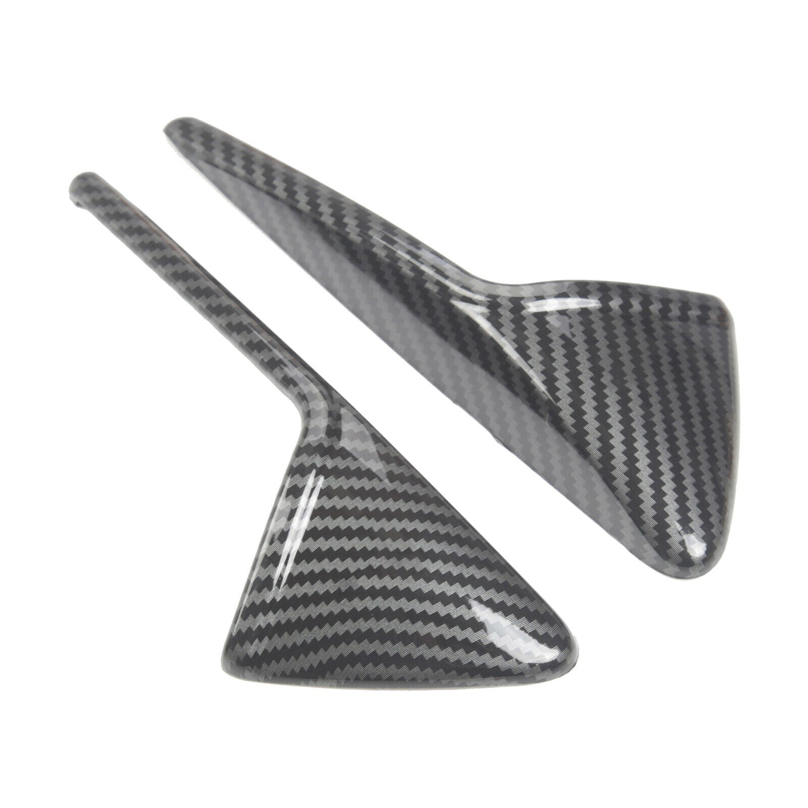 2 Packs Side Cover Fit for Tesla 2021 Trim ABS Exterior glossy carbon fiber