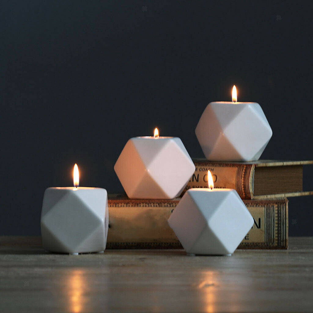 White Candle Holders Candle Centerpieces for Tables Home Bedroom Decor