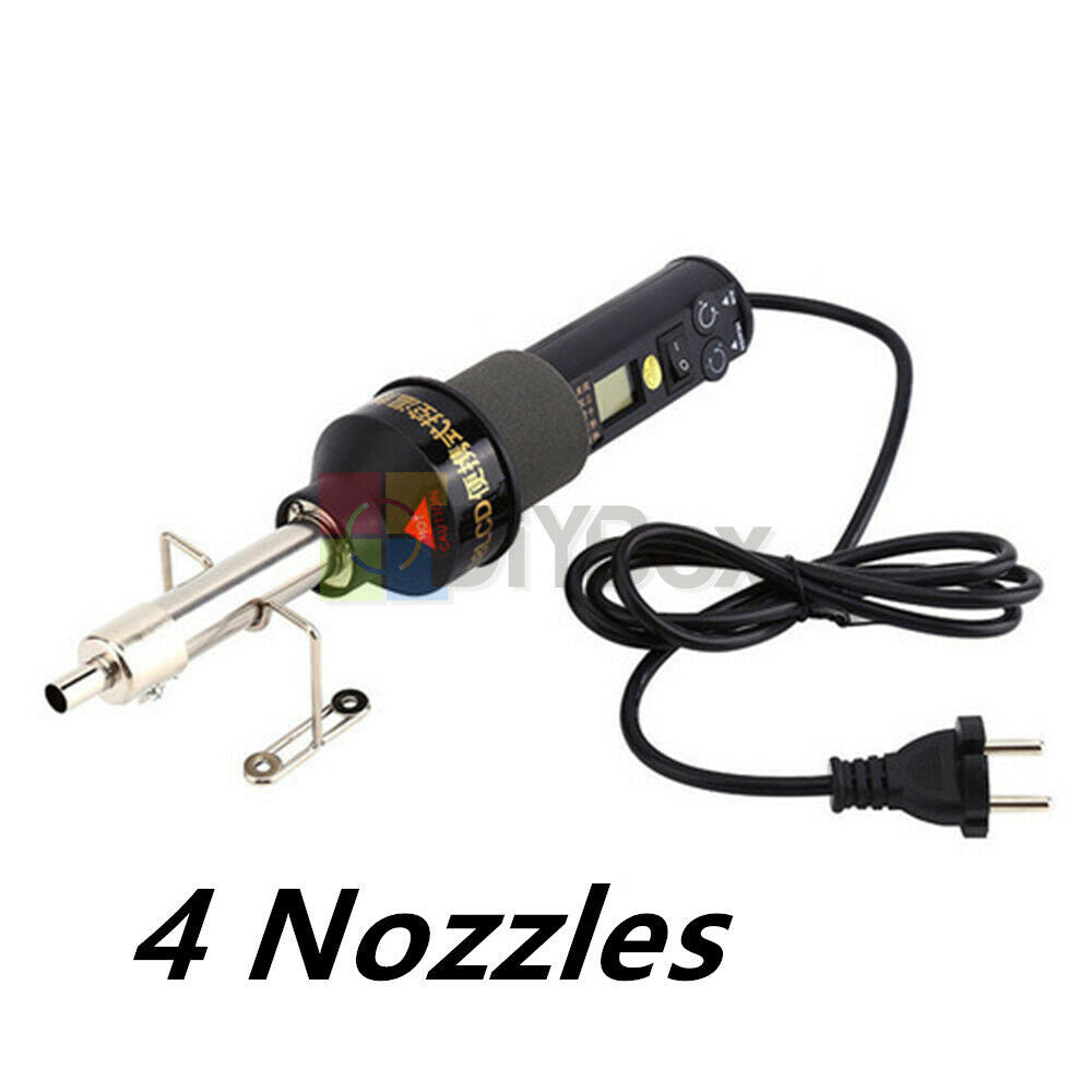 220V 450W EU Plug GJ 8018LCD Soldering Station Hot Air Gun Desolder w/ 4 Nozzles